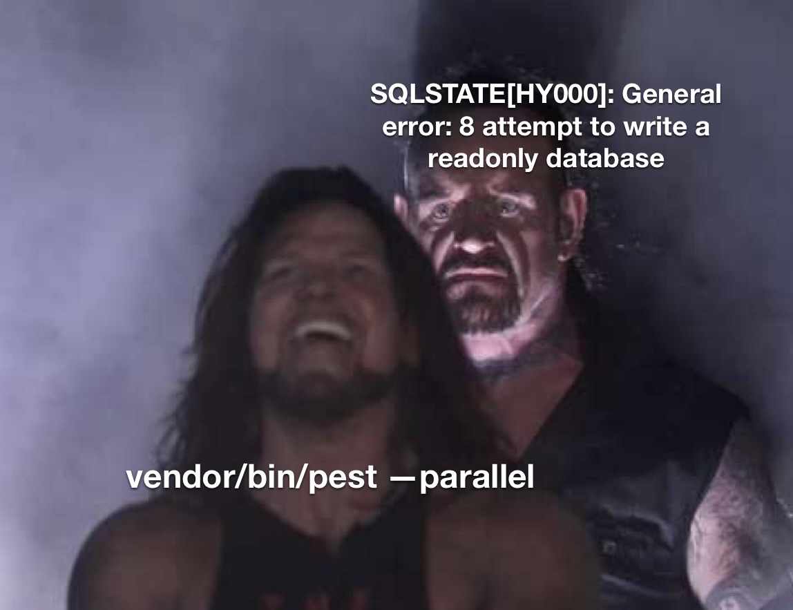 Parallel testing with Pest and SQLite
