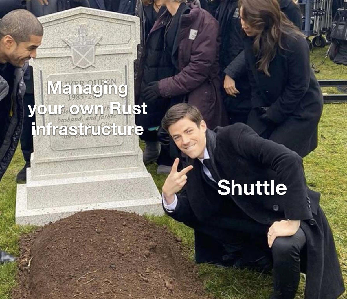 Going serverless with Rust and Shuttle blog meme